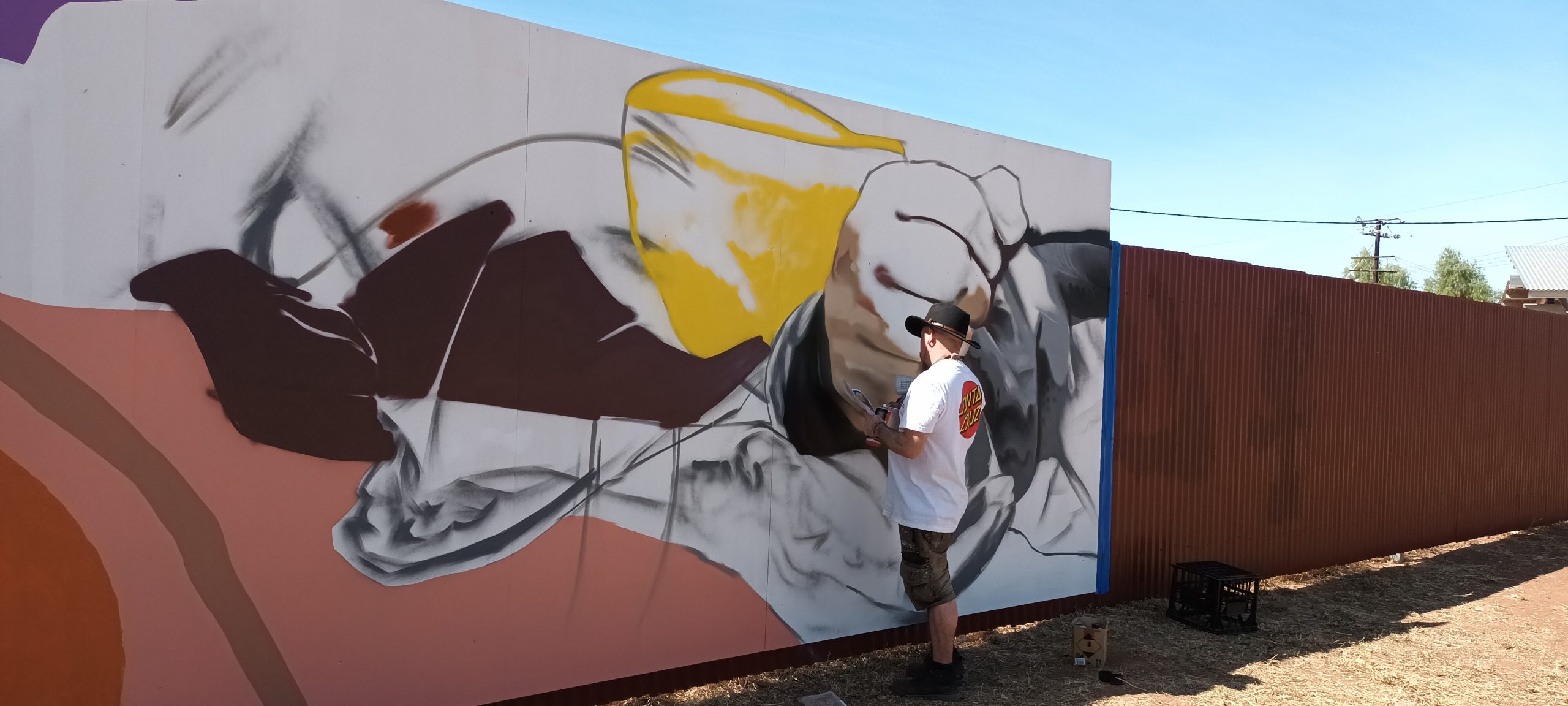 KWHB Kalkarindji mural WIP